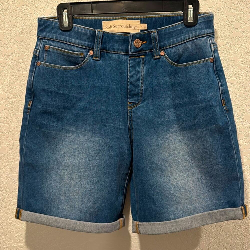 Soft Surroundings Womens Jean Shorts Size Small